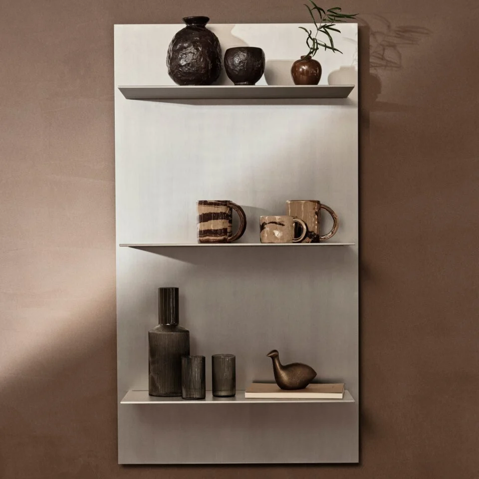 FERM LIVING Lager Wall Shelf, Triple, Aluminium - Image 6