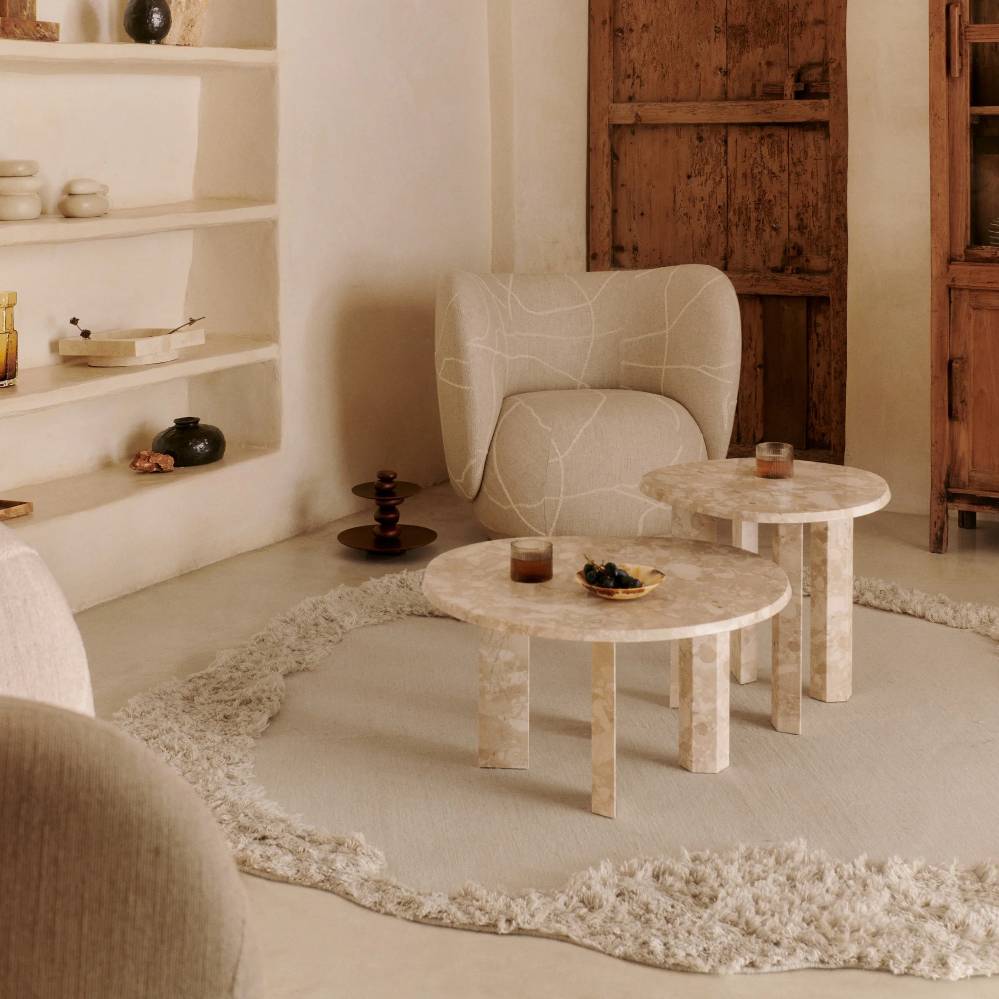 FERM LIVING Norte Outdoor Rug, (D)210cm , Natural - Image 3