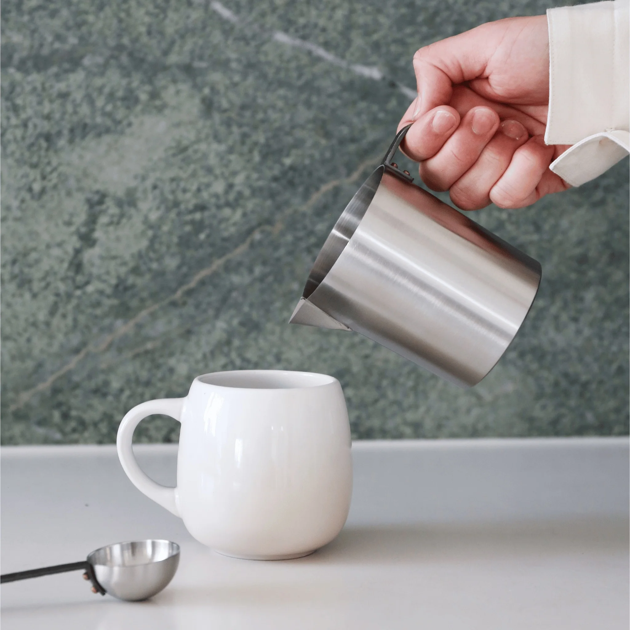 FERM LIVING Obra Milk Jug, Stainless Steel - Image 2