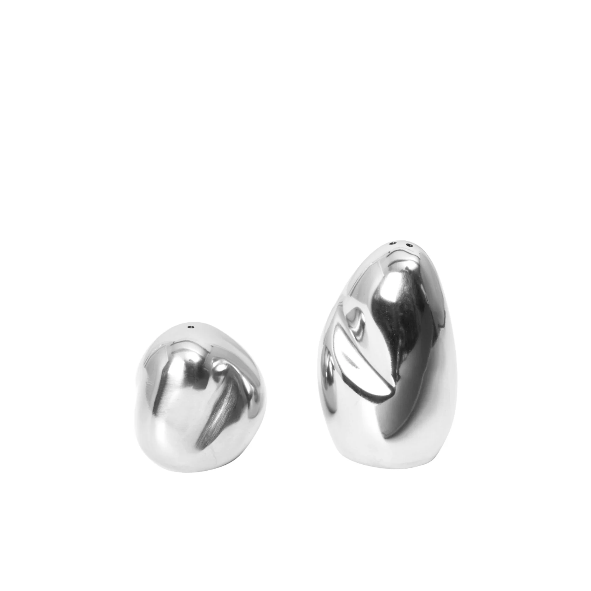 FERM LIVING Orevo Salt & Pepper Shakers, Steel (Set of 2)