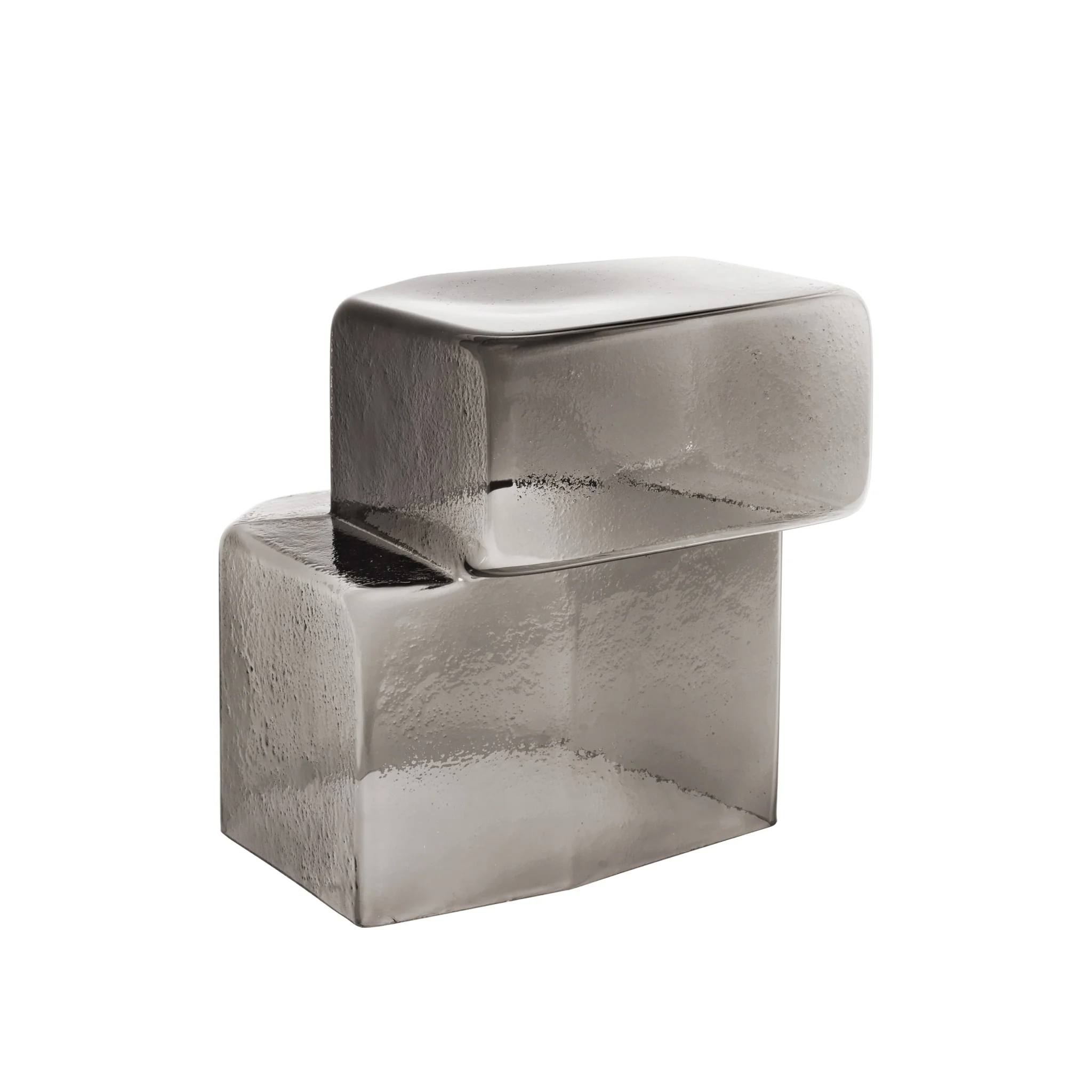FERM LIVING Oscil Sculpture/Side Table, Recycled Smoked Grey