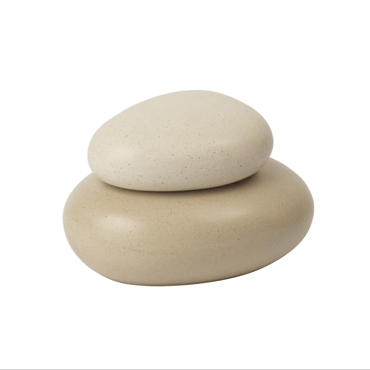 FERM LIVING Pebble Box, Medium, H9.5cm, Sand/Cream