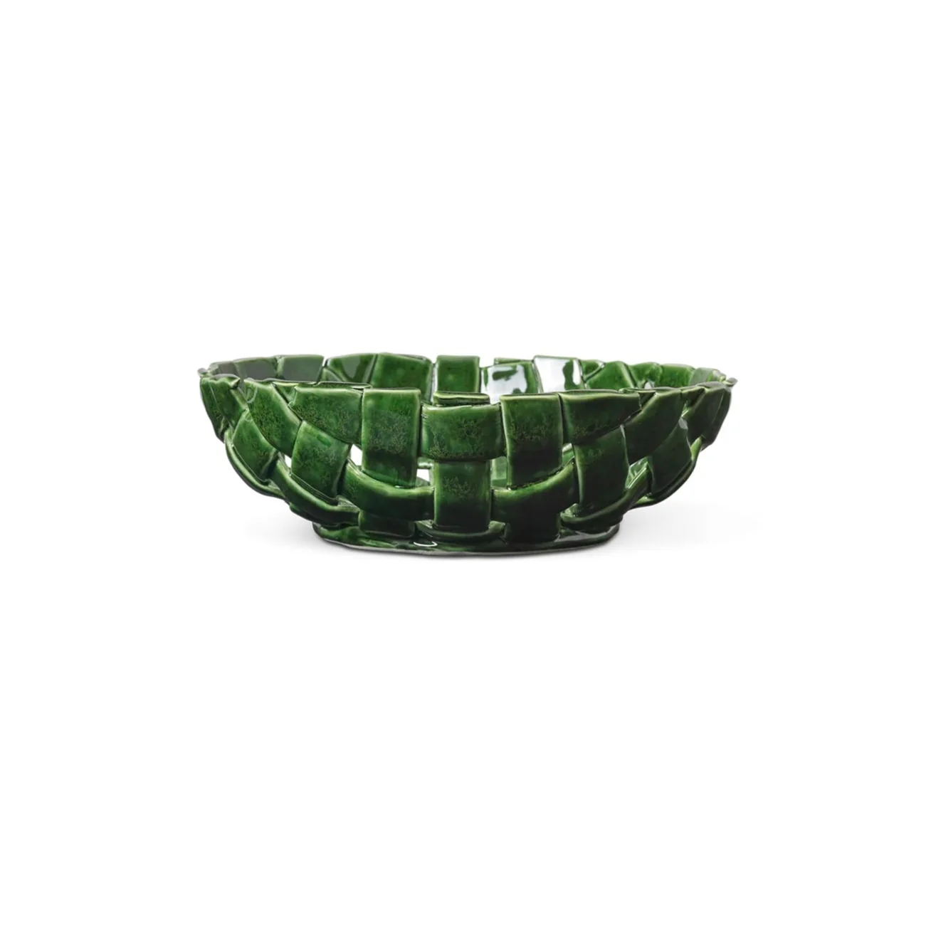 FERM LIVING Plait Bowl, D30cm, Emerald Green