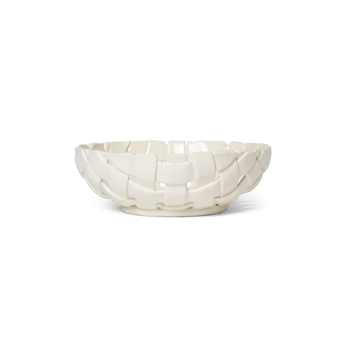 FERM LIVING Plait Bowl, D30cm, Off-White