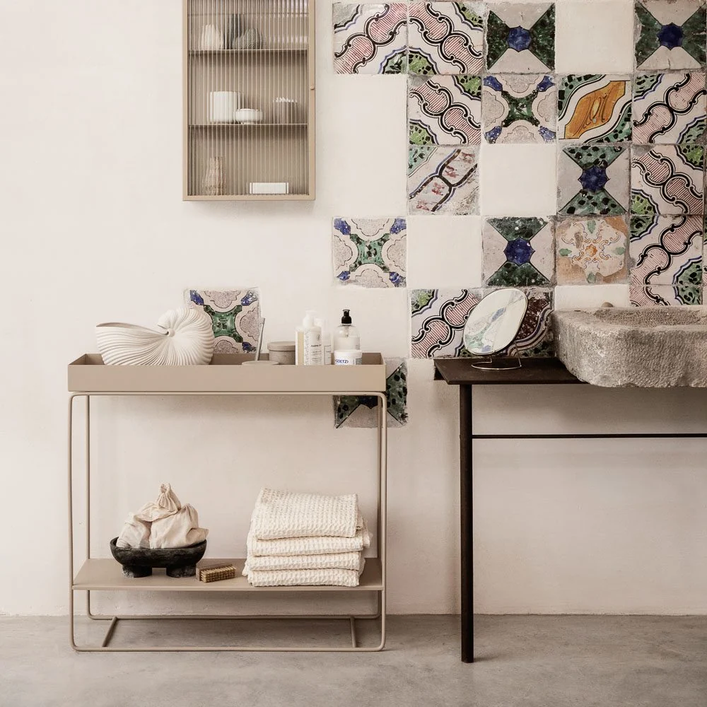 FERM LIVING Plant Box Two-Tier Console Table, Cashmere