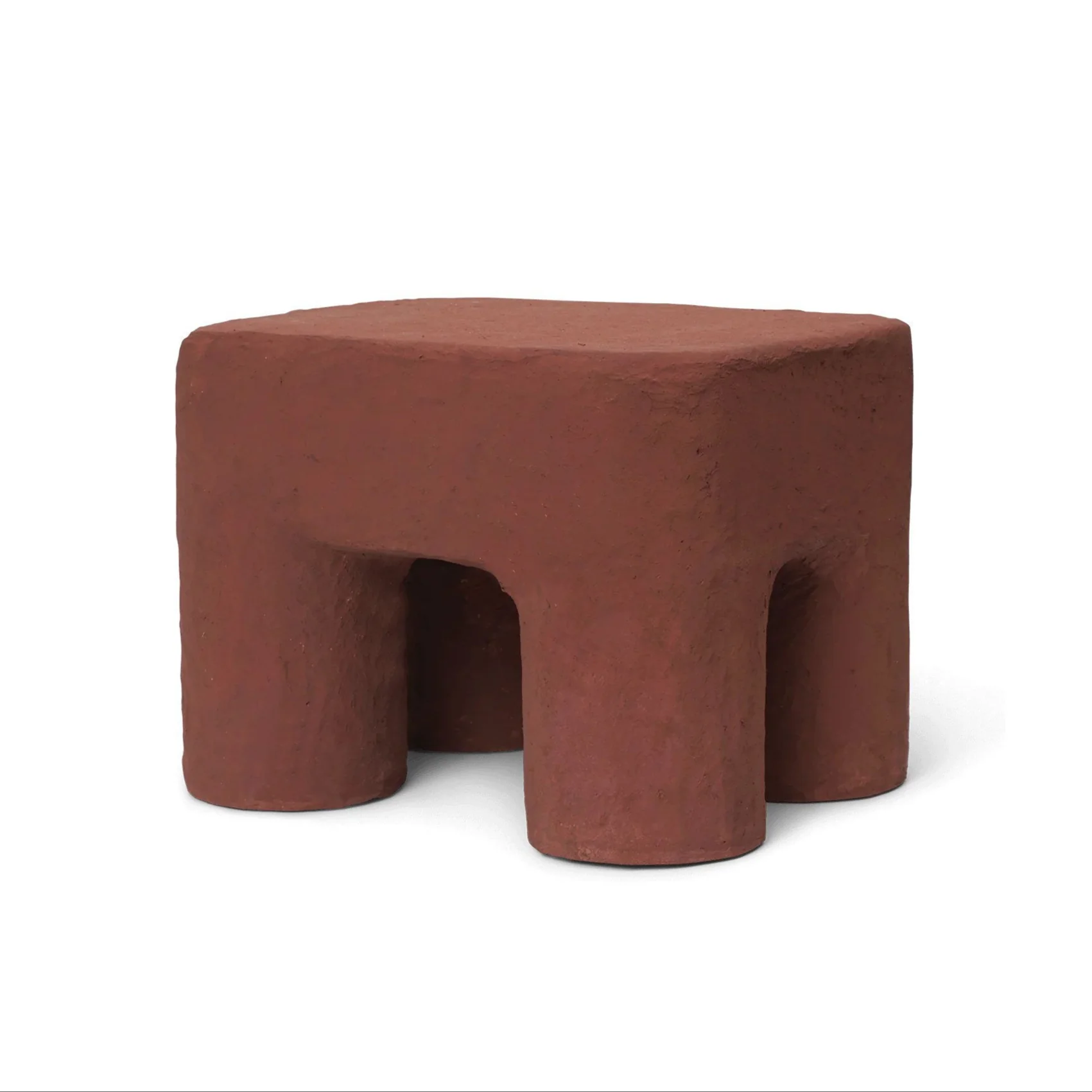 FERM LIVING Podo Stool, Red Brown