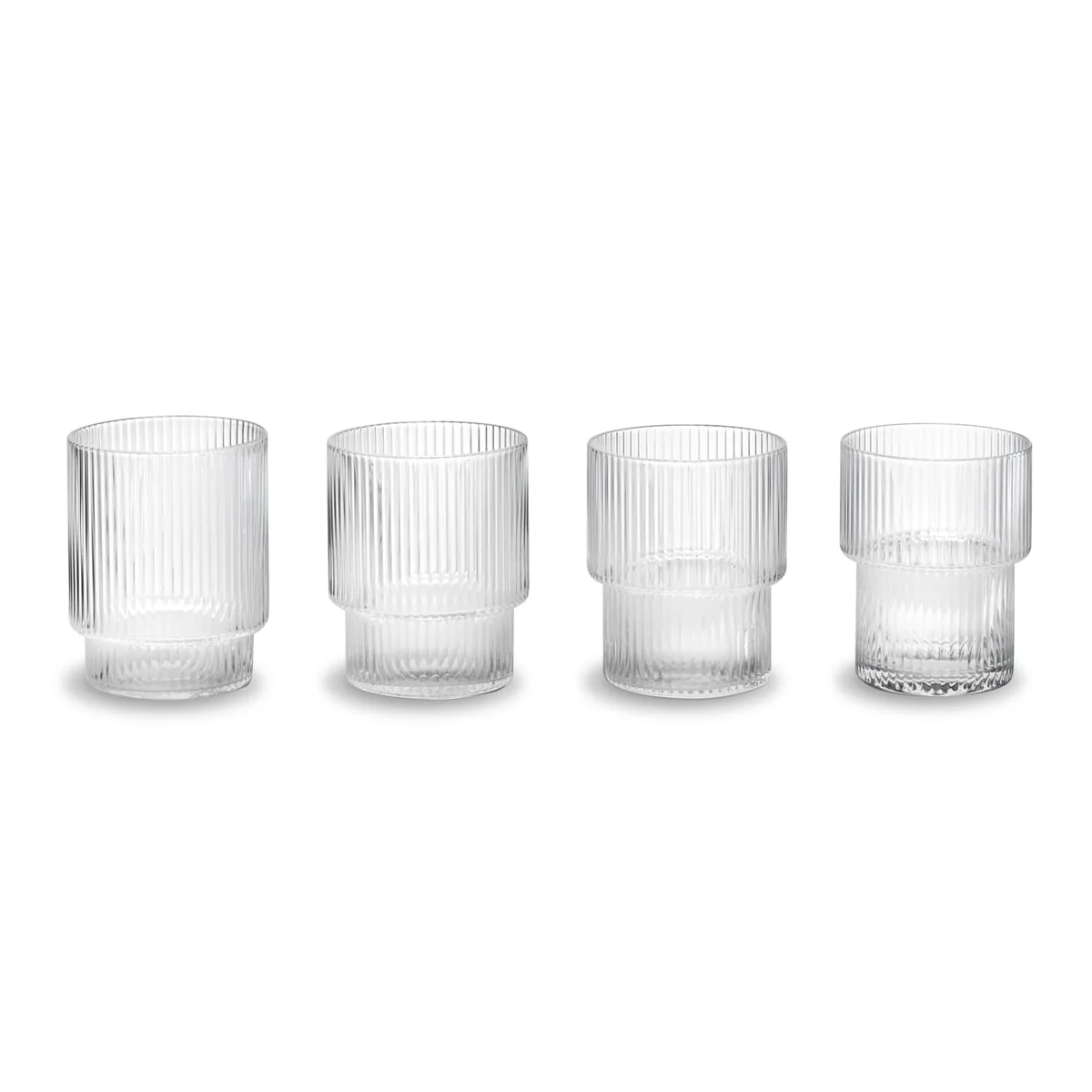 FERM LIVING Ripple Glasses, Clear (Set of 4) - Image 3