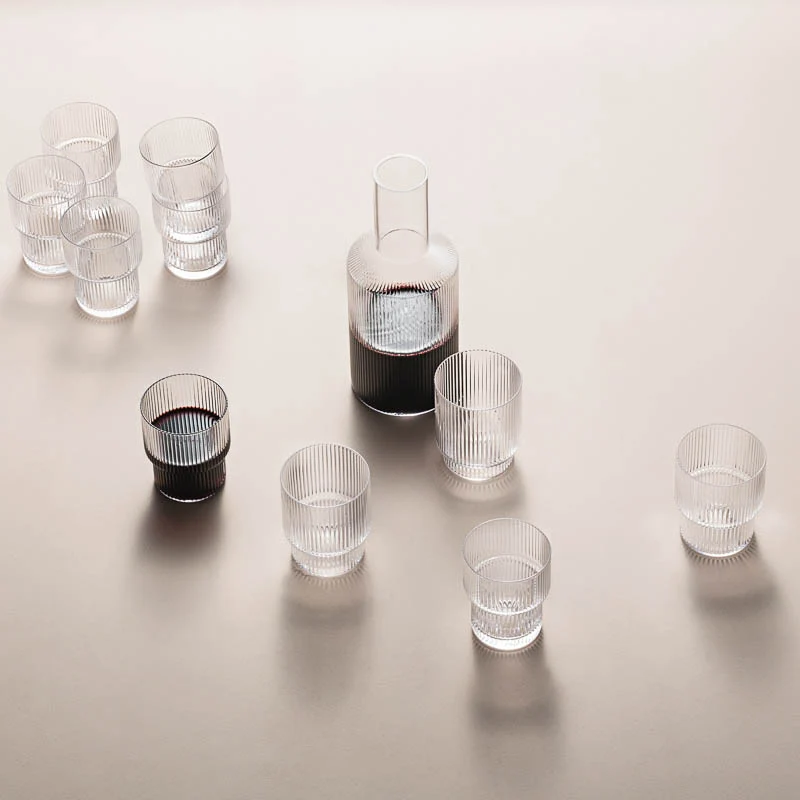 FERM LIVING Ripple Glasses, Clear (Set of 4) - Image 7