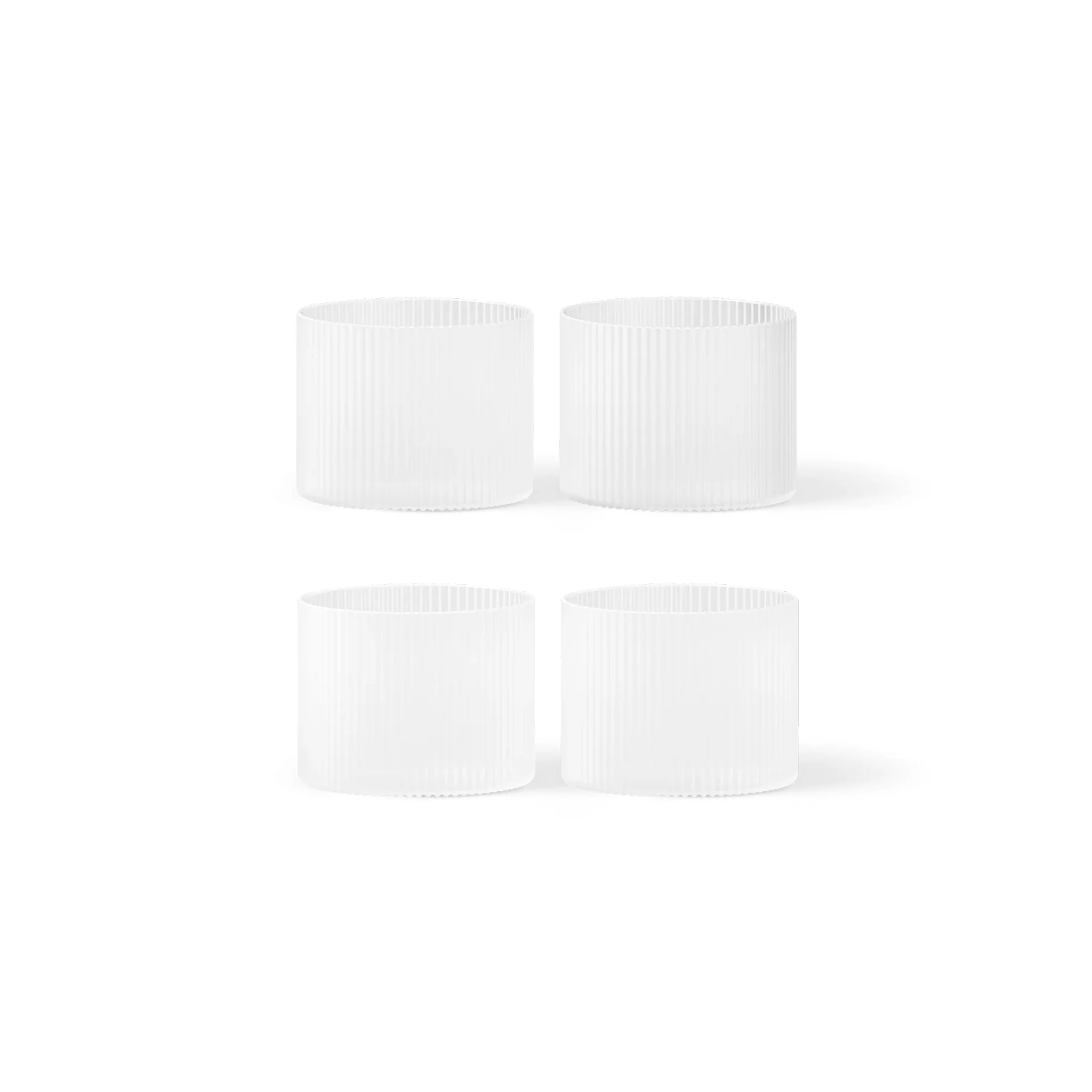 FERM LIVING Ripple Low Glasses, Frosted (Set of 4) - Image 3