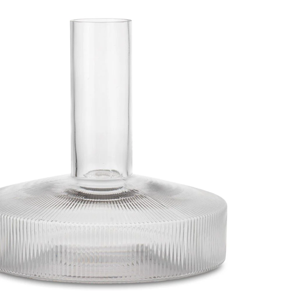 FERM LIVING Ripple Wine Carafe, Clear