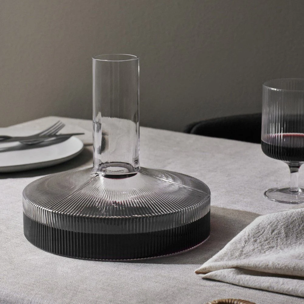 FERM LIVING Ripple Wine Carafe, Clear - Image 2