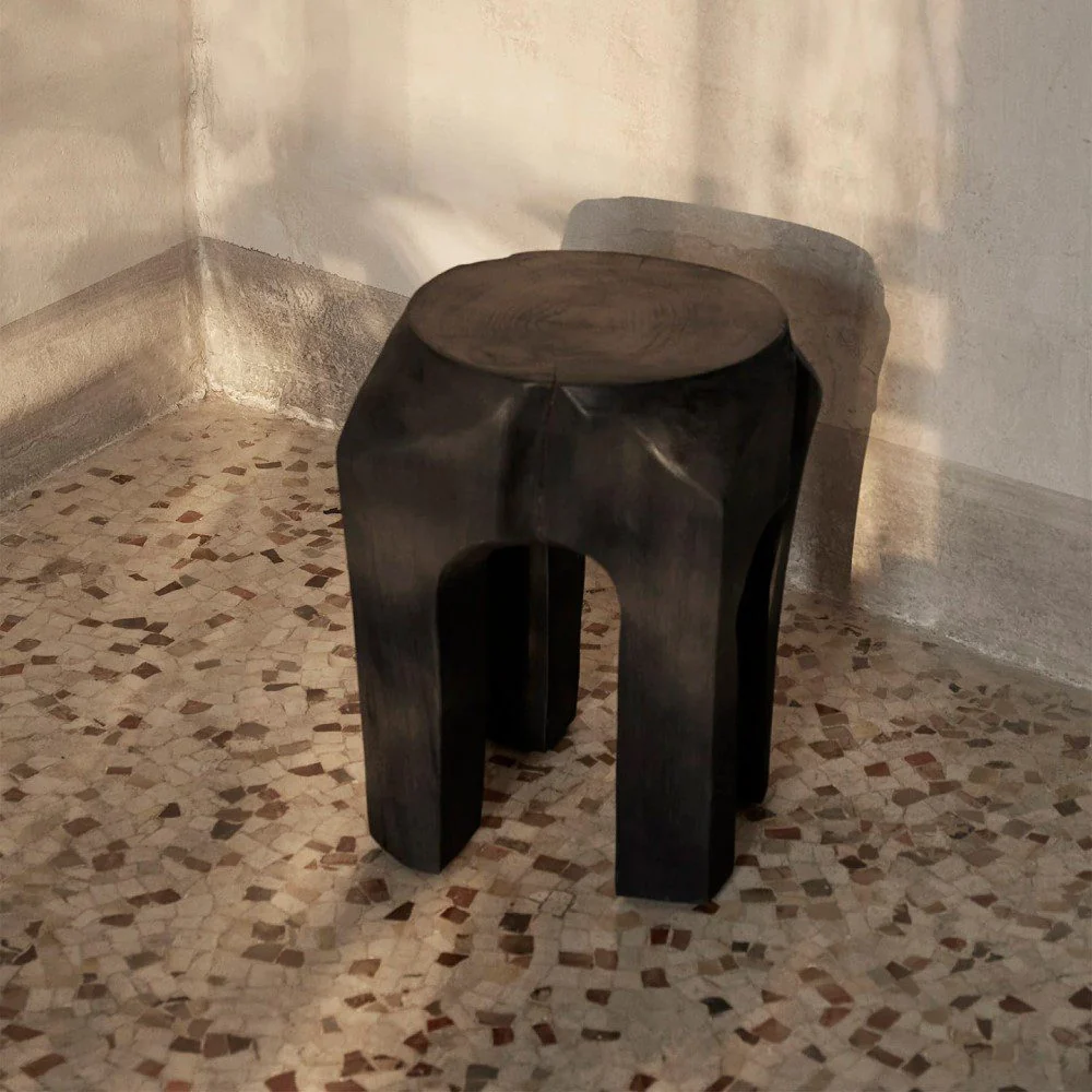 PRE-ORDER │ FERM LIVING Root Stool, Black Stained