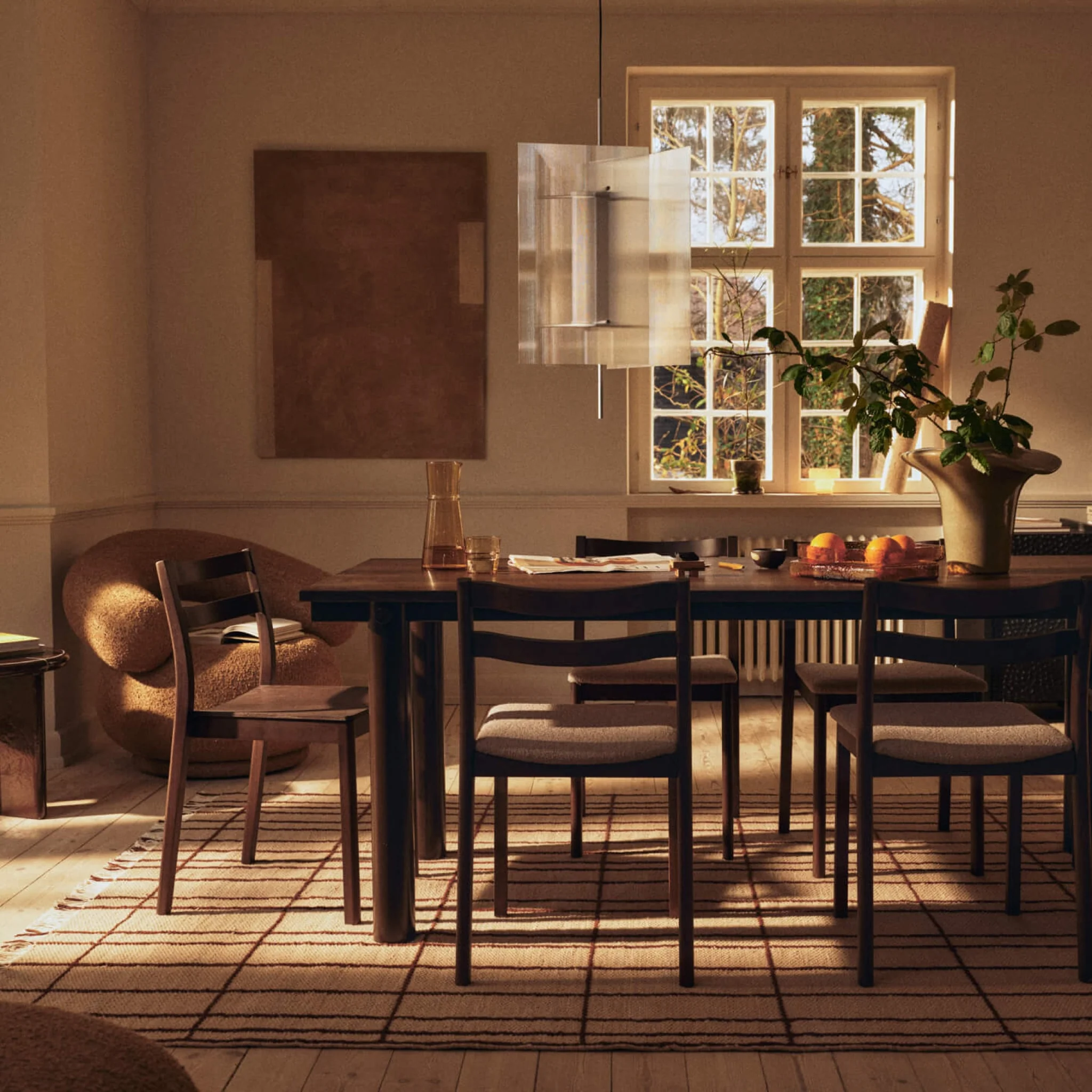 PRE-ORDER │ FERM LIVING Sen Rug, 170x240cm, Parchment/Chestnut - Image 3