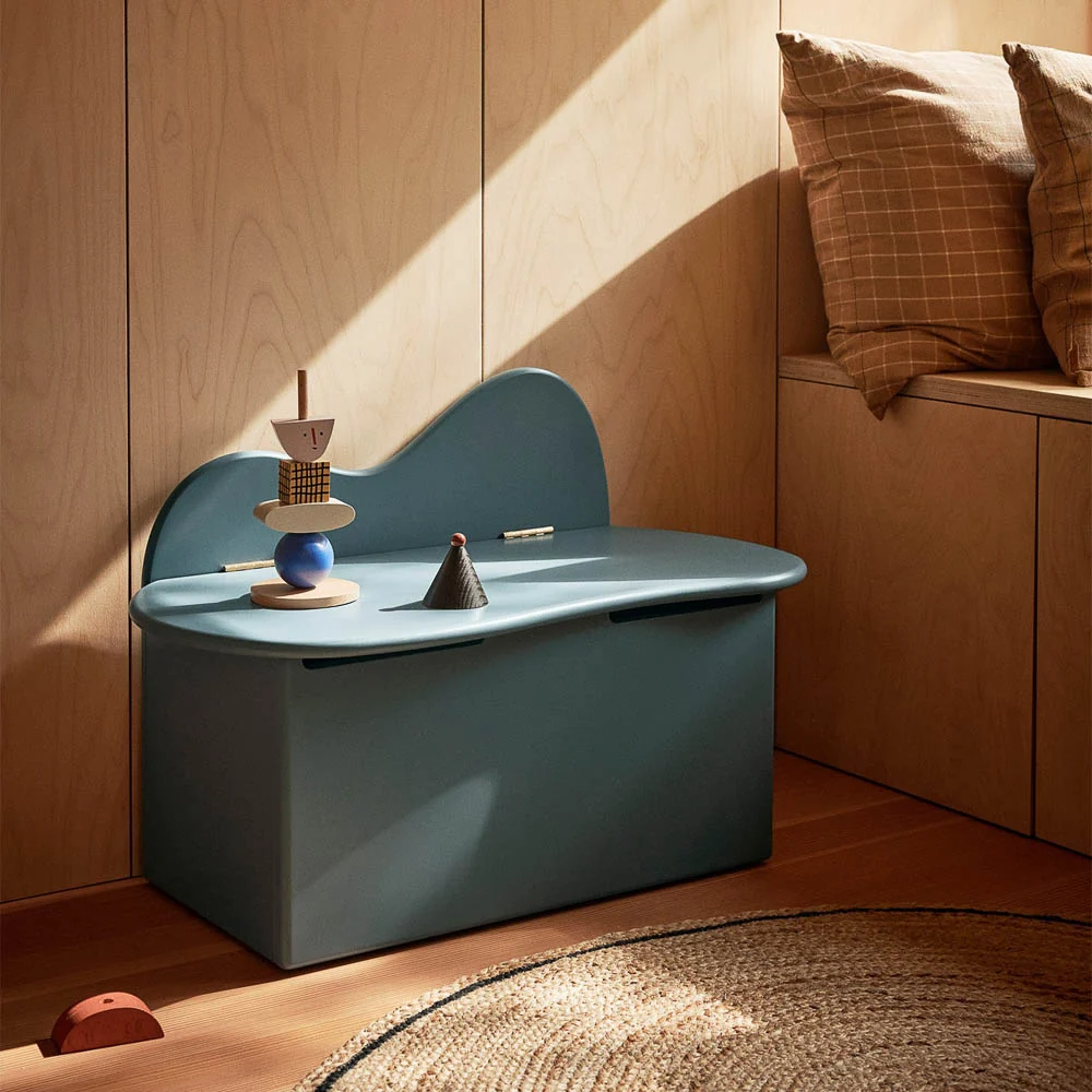 PRE-ORDER │ FERM LIVING Slope Storage Bench, Storm