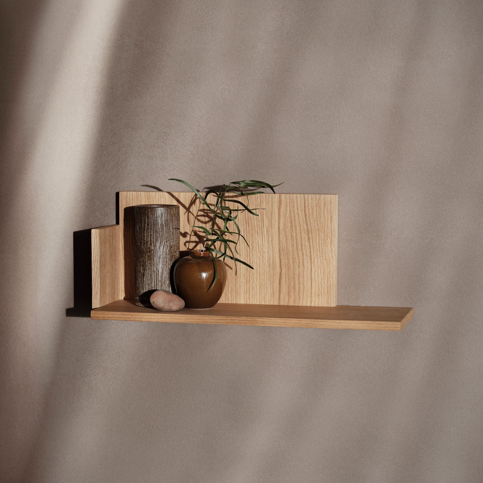 FERM LIVING Stagger Shelf, Oiled Oak, Low - Image 3
