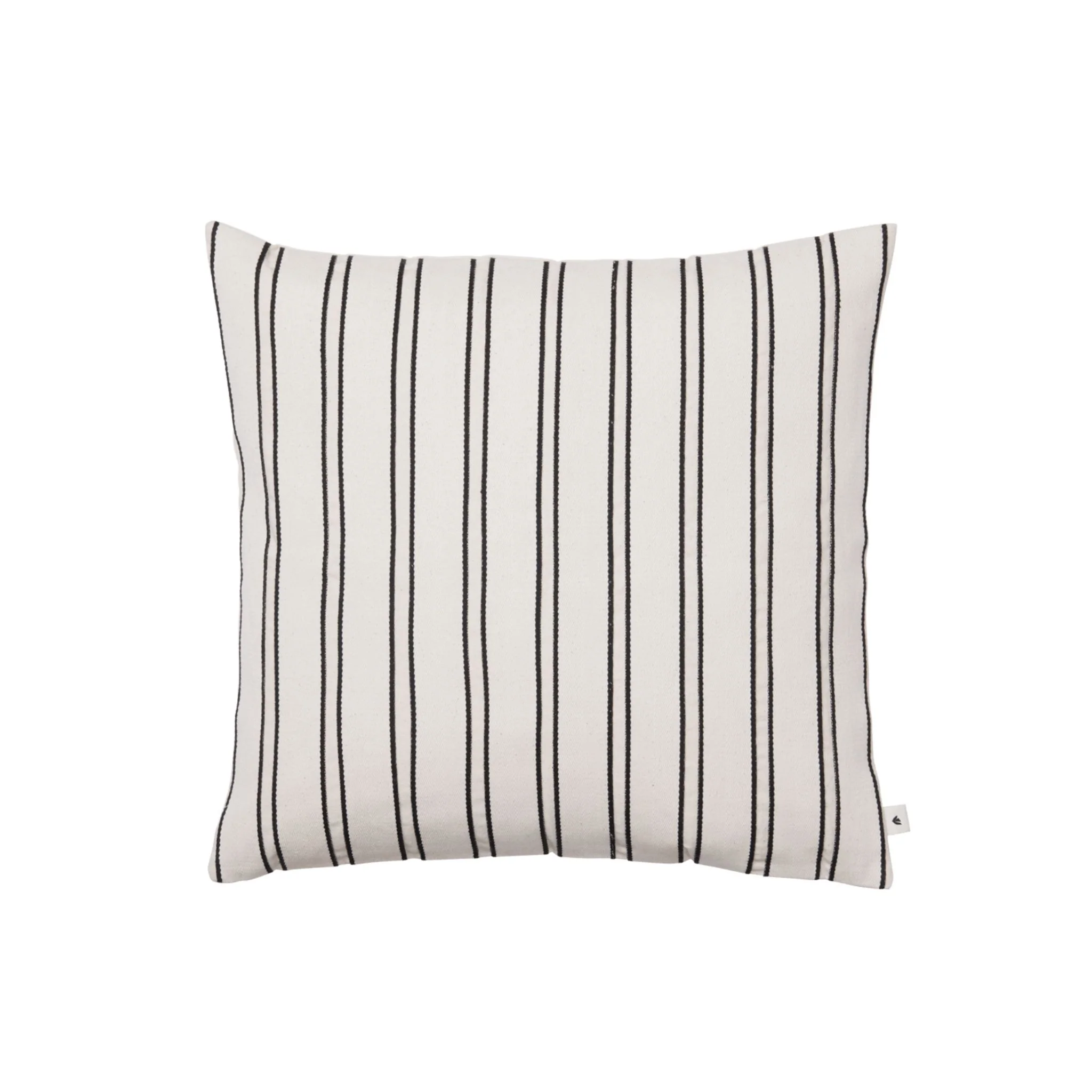 FERM LIVING Twill Cushion, Off-White/Black
