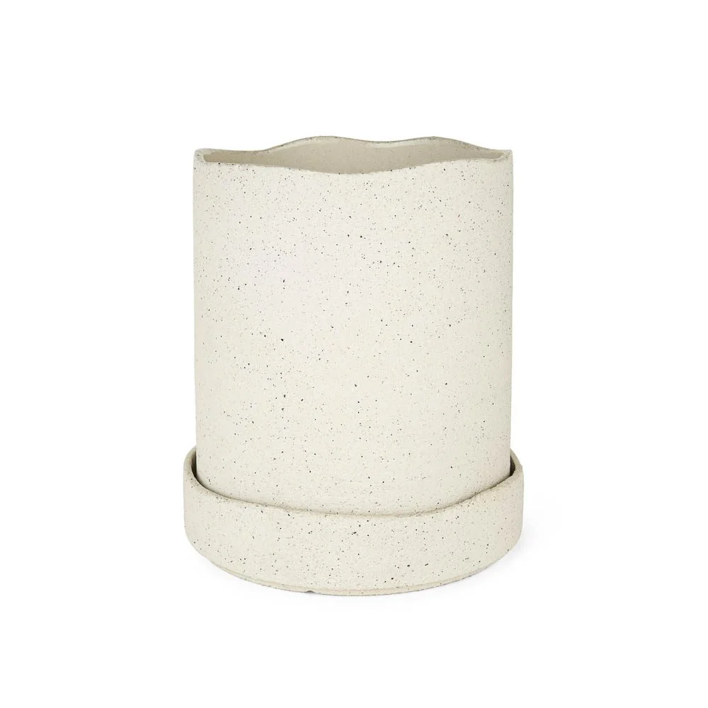FERM LIVING Uneru Pot, White, Ø16cm