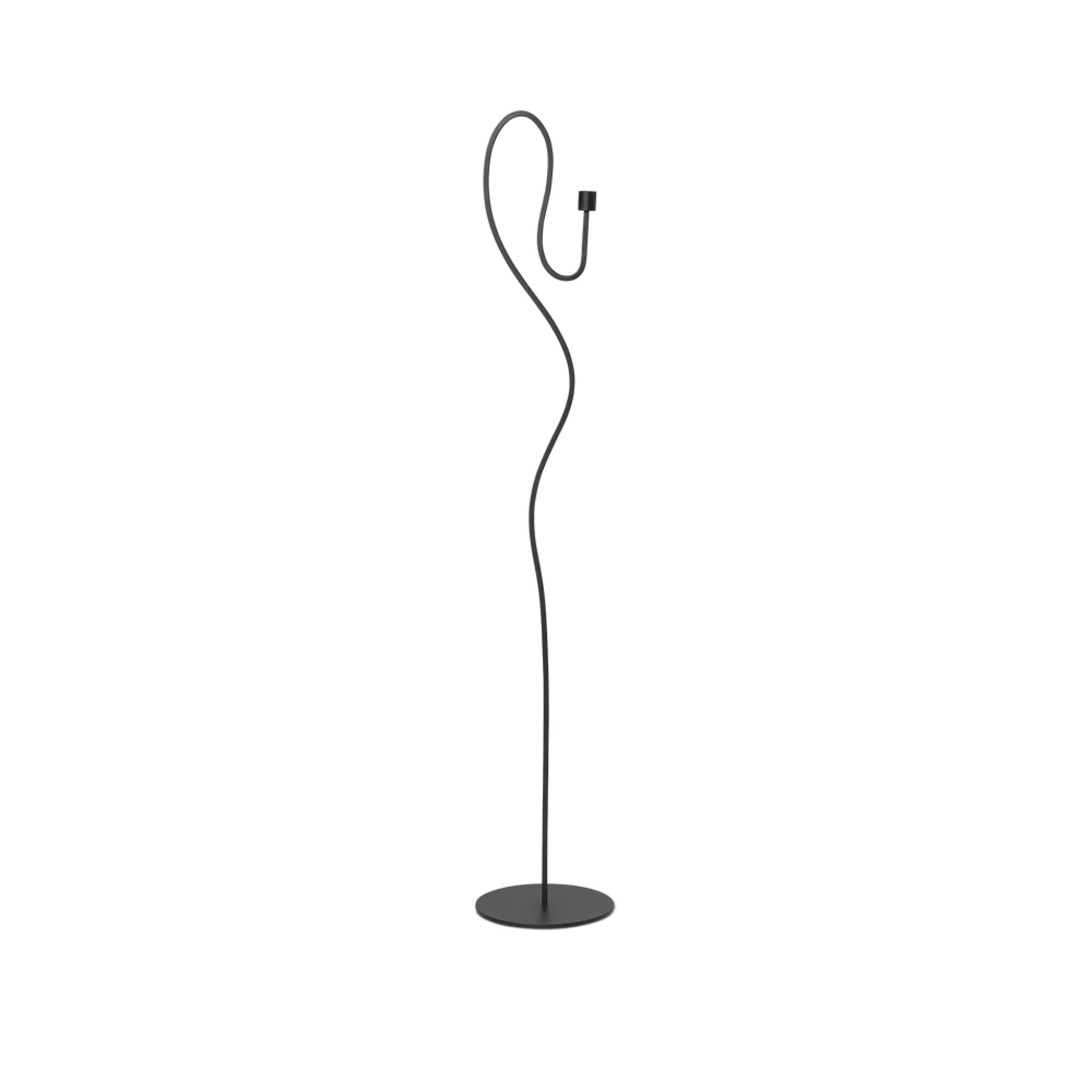 FERM LIVING Valse Floor Candle Holder, Black