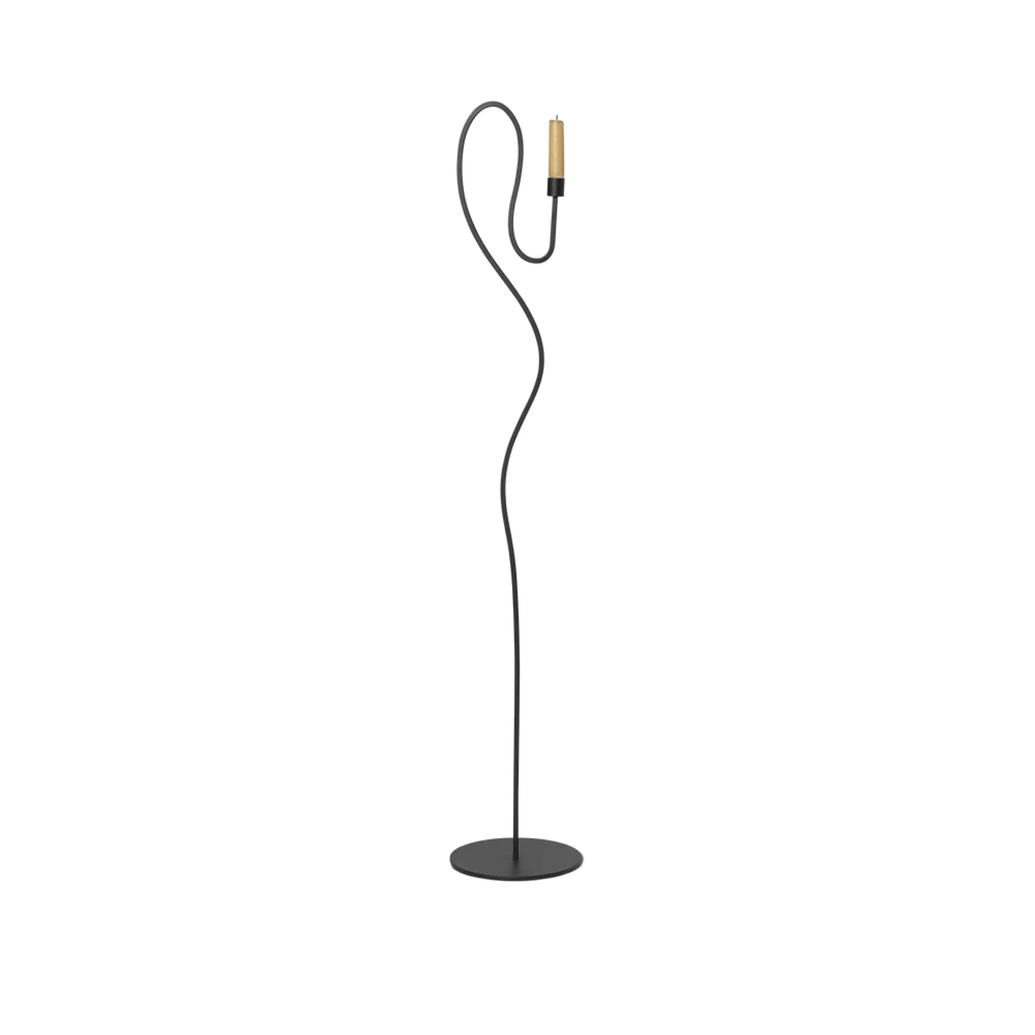FERM LIVING Valse Floor Candle Holder, Black - Image 3
