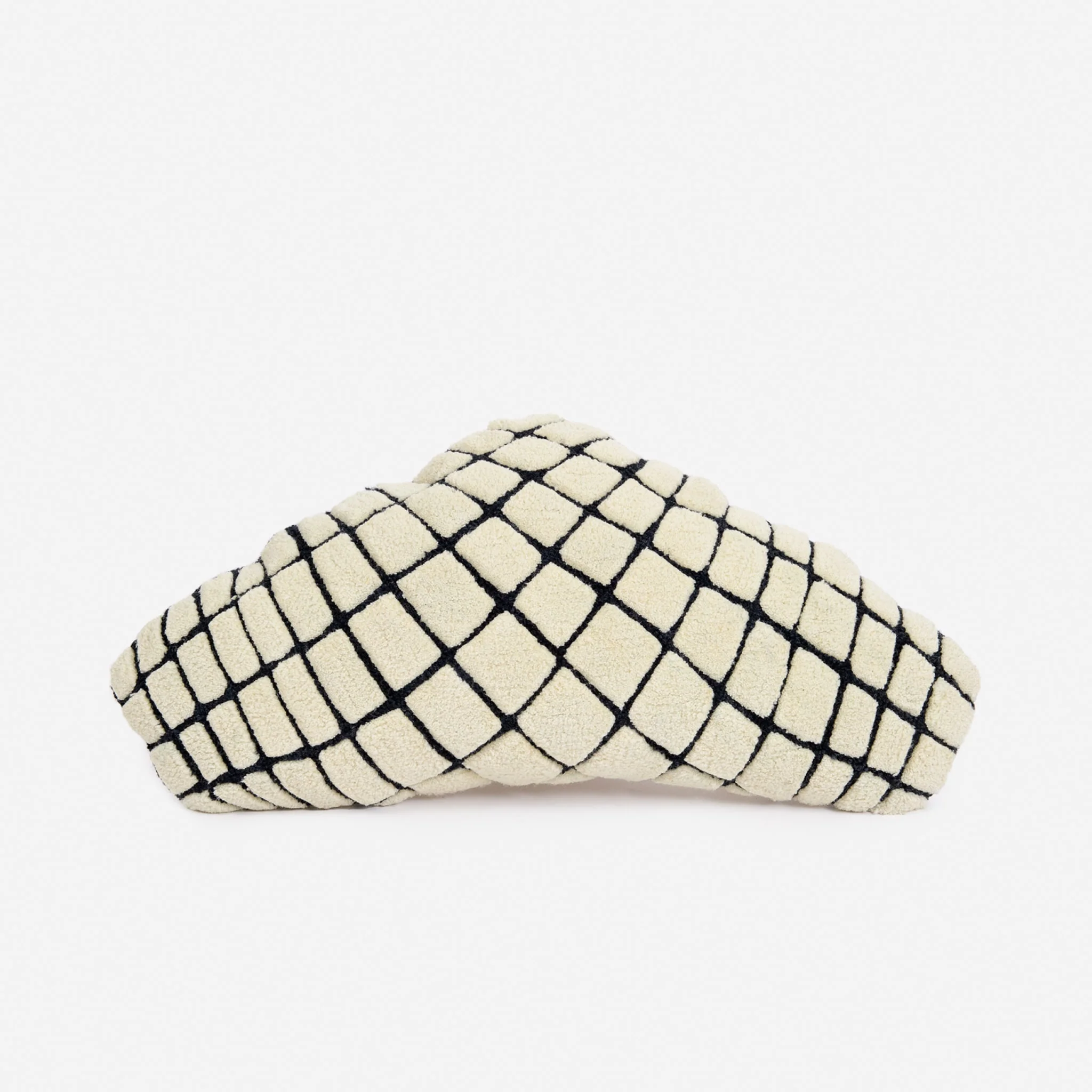 HAUS ÜGER Grid Slim Cushion, 40x80cm, Off-White