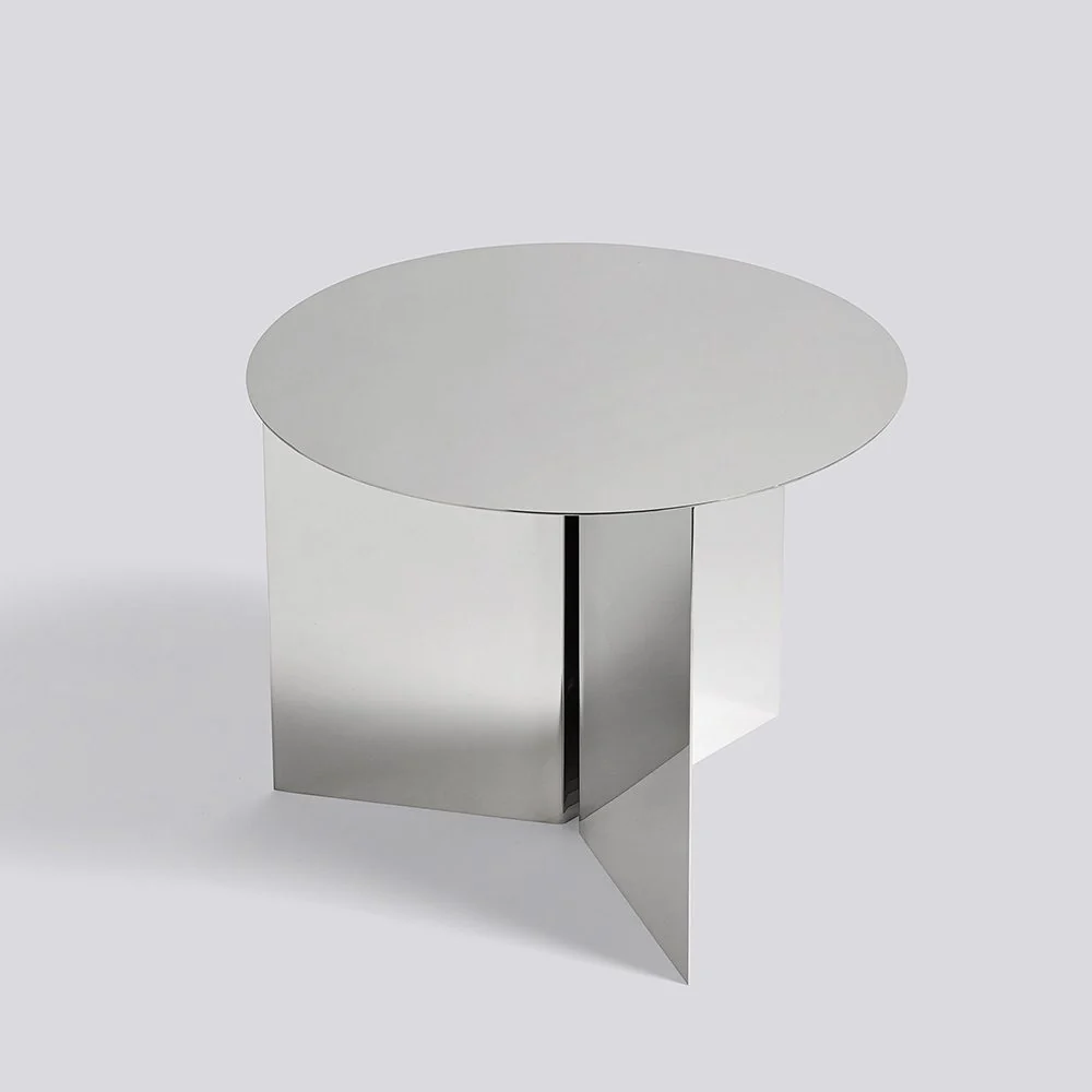 HAY Slit Round Side Table, Mirror - Image 4