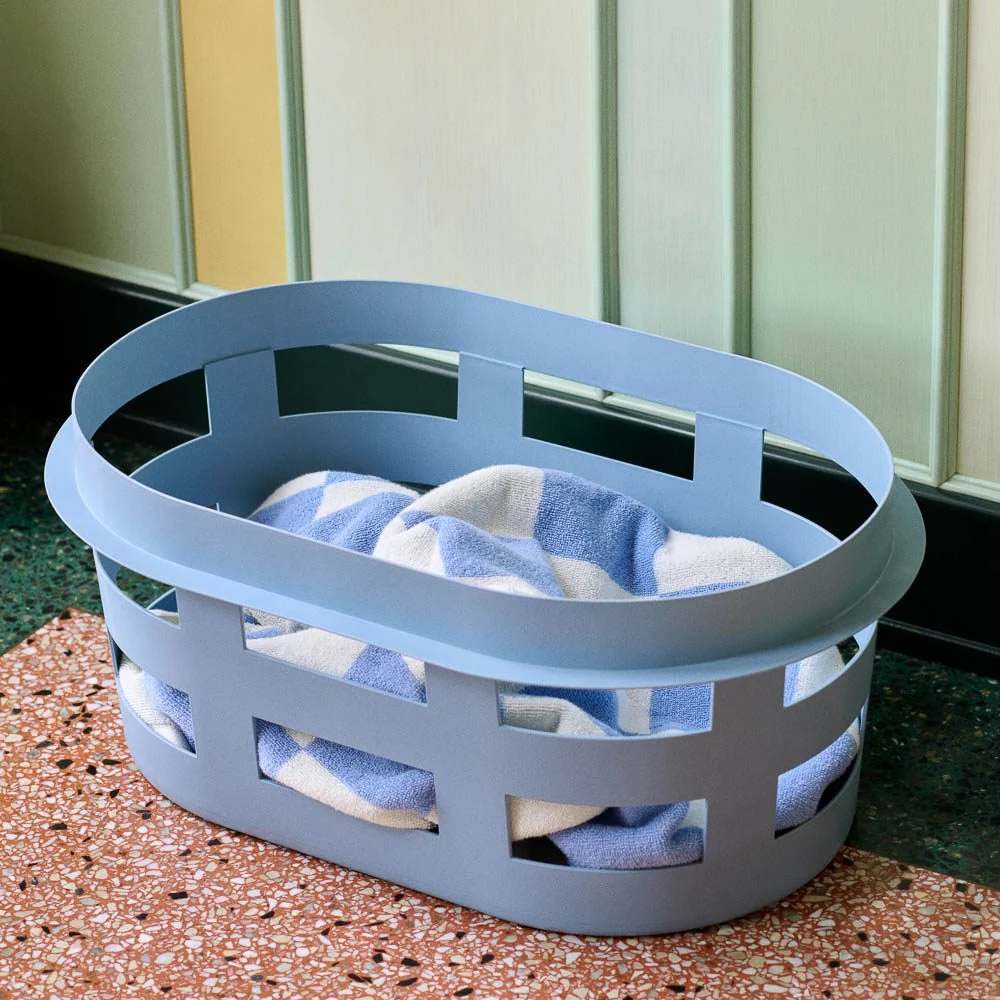 HAY Washing Laundry Basket, Blue - Image 2
