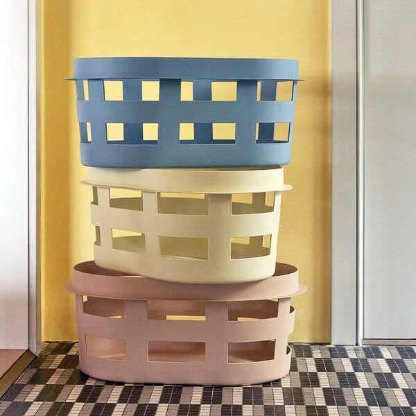 HAY Washing Laundry Basket, Soft Yellow - Image 3