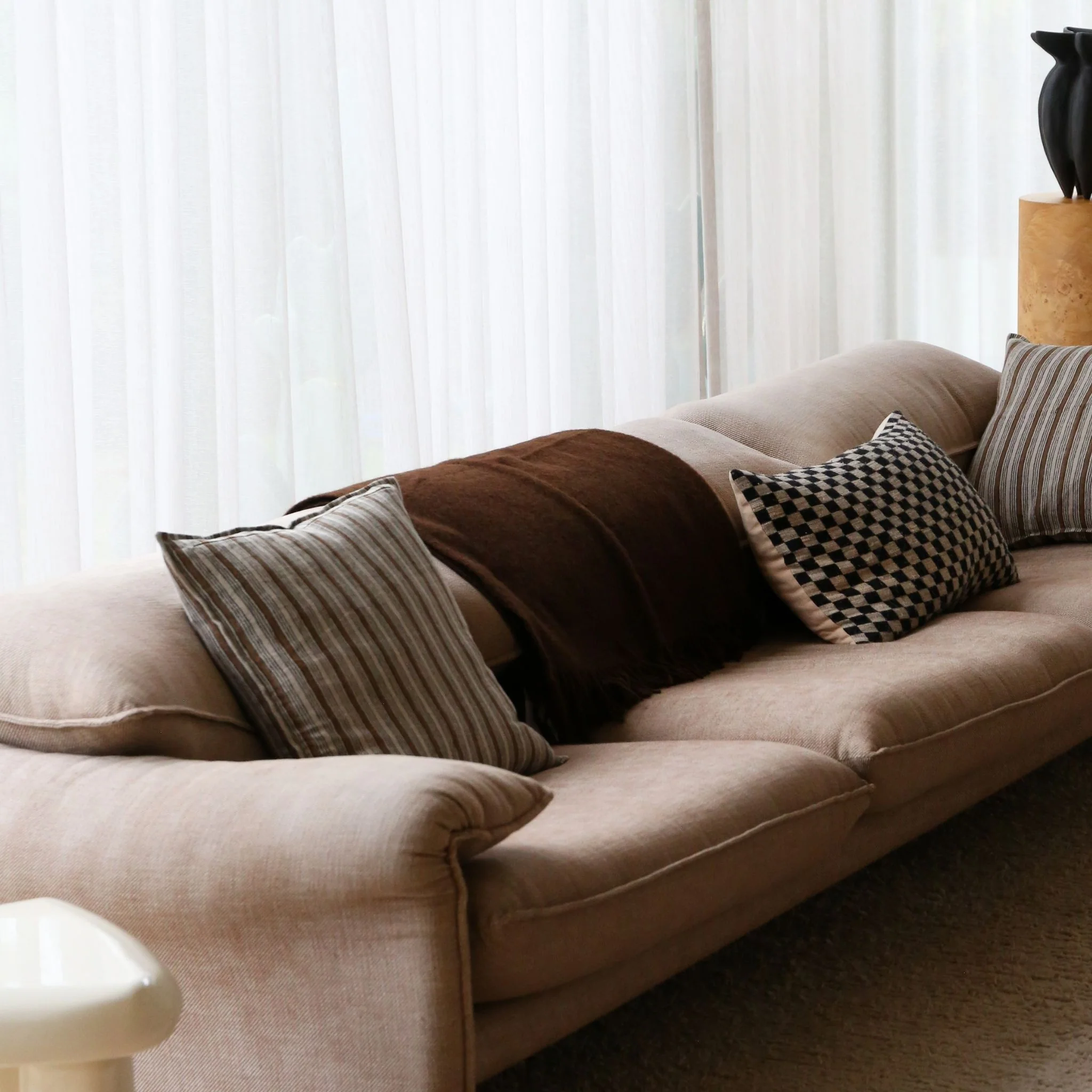 KLIPPAN Gotland Wool Throw Blanket, Walnut - Image 3