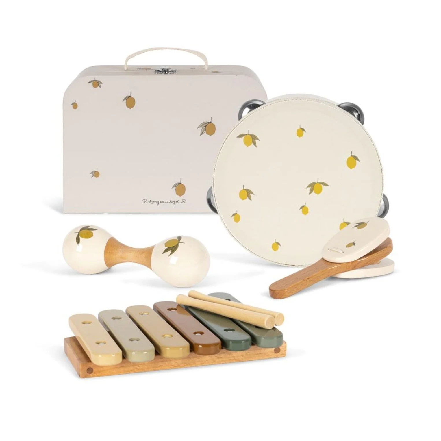 KONGES SLØJD Kids Music Set Toy, FSC, Lemon