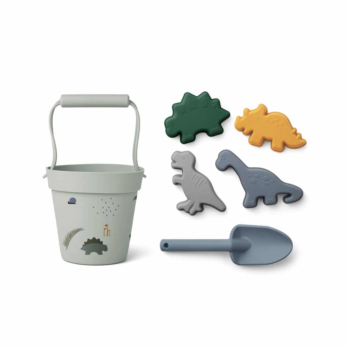 LIEWOOD Dante Beach Set, Dino Dove Blue Multi Mix - Image 2