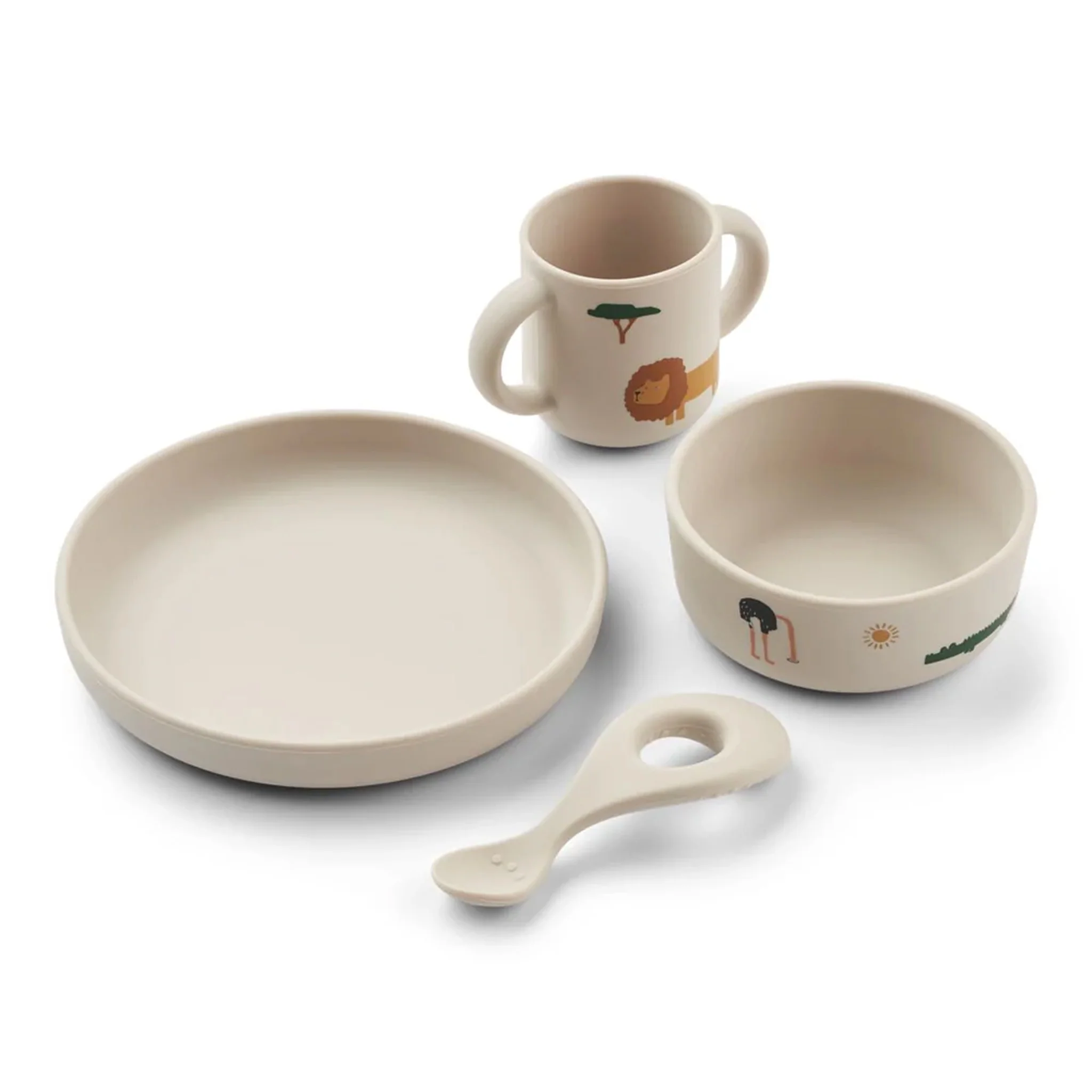 LIEWOOD Vivi Printed Tableware Set, Safari Sandy Mix