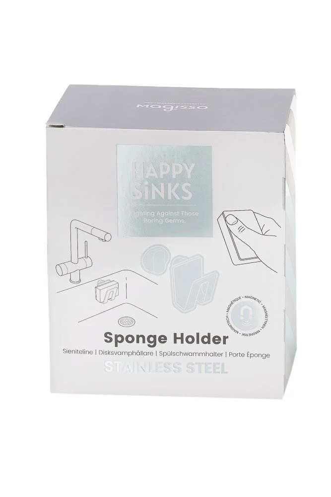 HAPPY SiNKS by MAGISSO Sink Magnetic Sponge Holder, Stainless Steel - Image 5