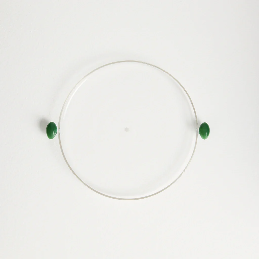 MAISON BALZAC Olive Tray, Clear/Opaque Green