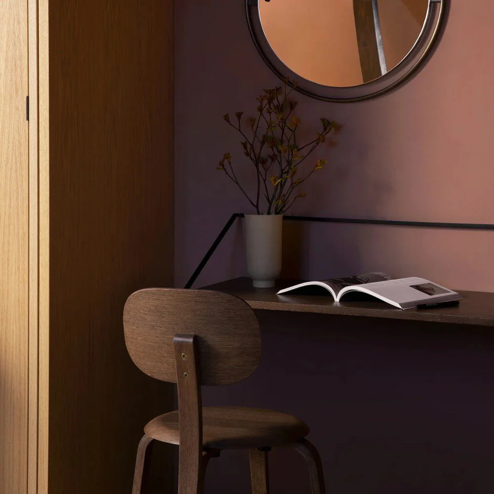 AUDO CPH Rail Desk, Black/Dark Stained Oak