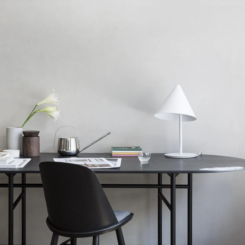 PRE-ORDER ¦ AUDO CPH Snaregade Dining Table, Oval, Black Steel/Charcoal Linoleum - Image 6
