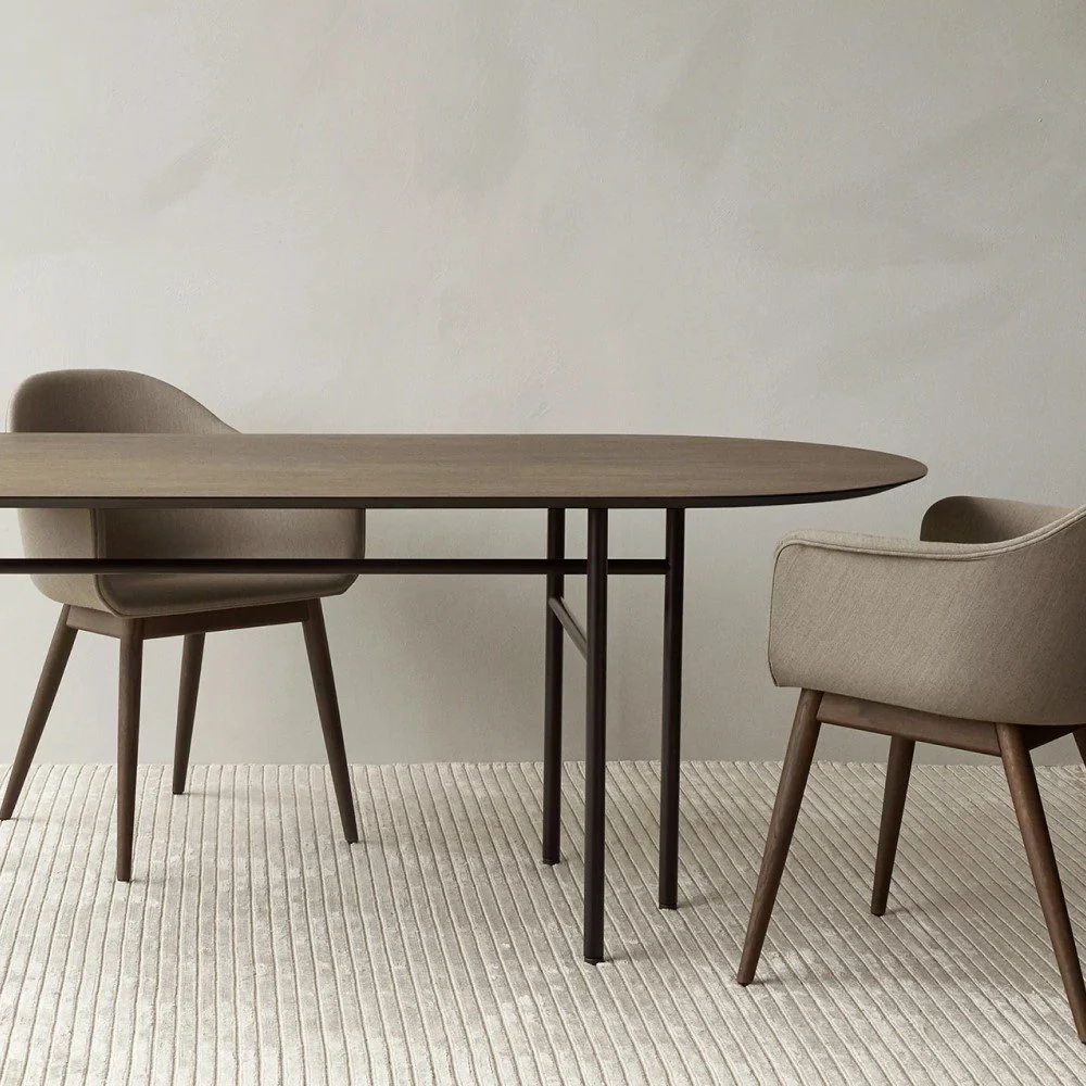 PRE-ORDER │ AUDO CPH Snaregade Dining Table, Oval, Black Steel/Dark Stained Oak - Image 4