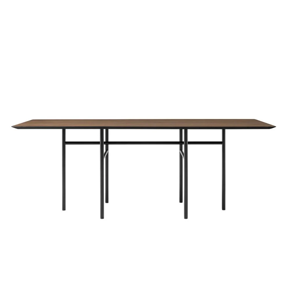 PRE-ORDER │ AUDO CPH Snaregade Dining Table, Rectangular, Black Steel Base/Dark Stained Oak