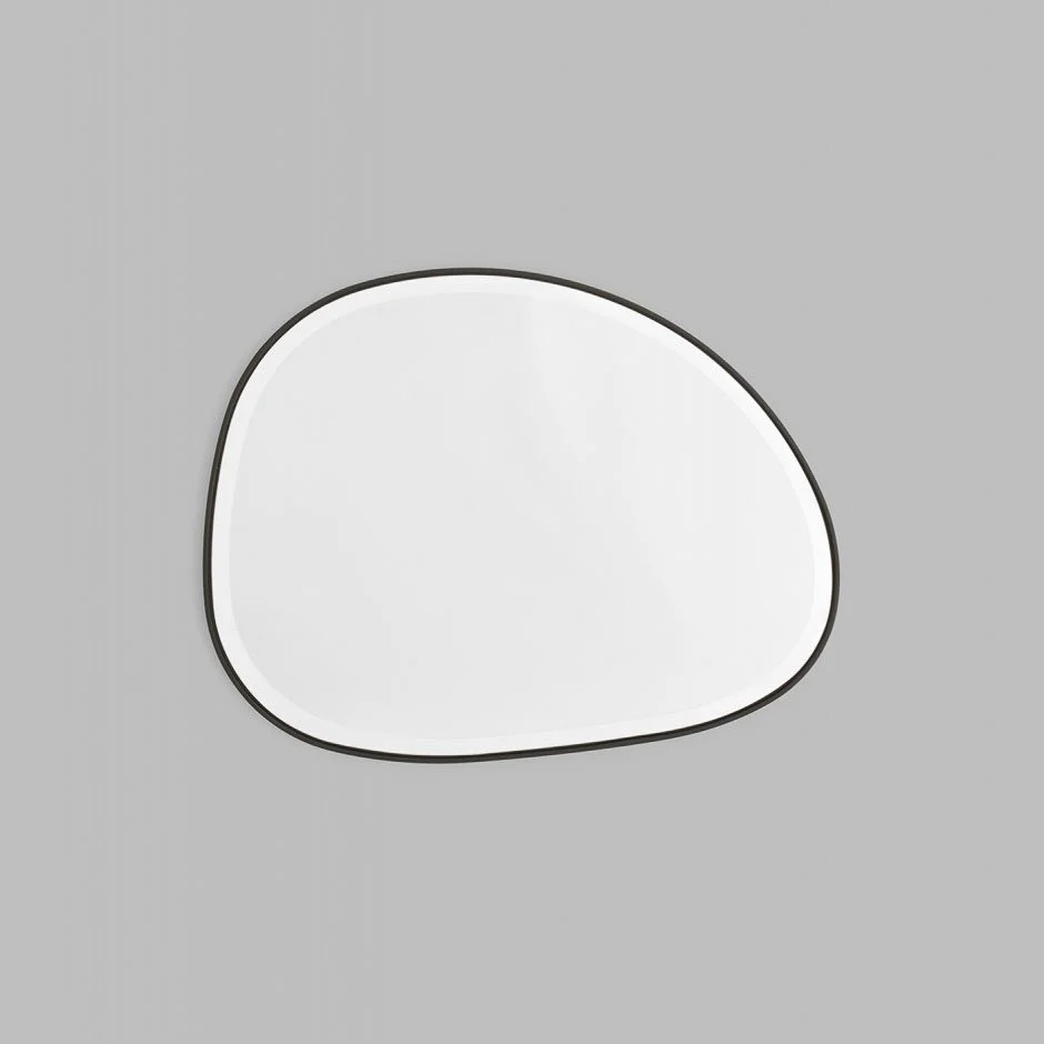 MIDDLE OF NOWHERE Pebble Mirror, Black, 55x70cm - Image 2