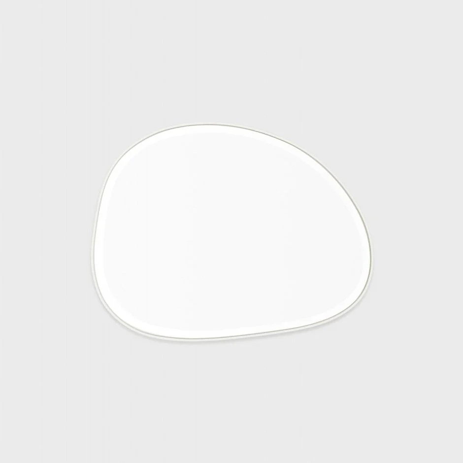 MIDDLE OF NOWHERE Pebble Mirror, Bright White, 55x70cm - Image 3