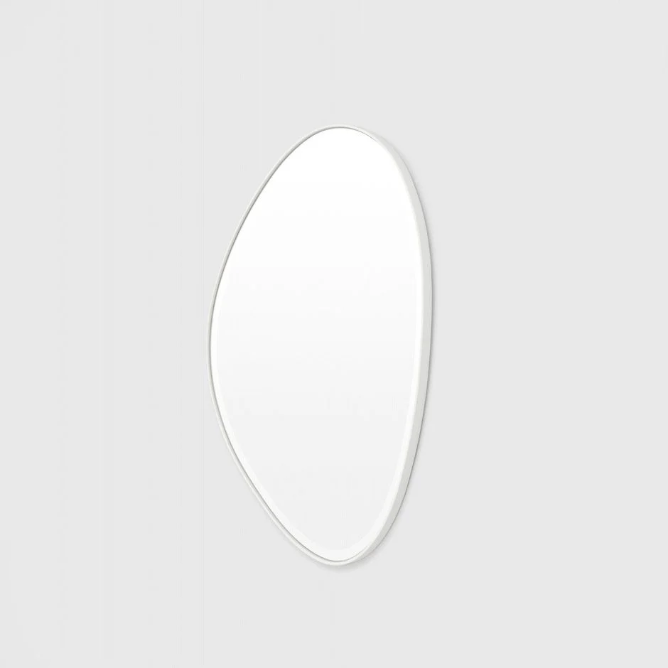 MIDDLE OF NOWHERE Pebble Mirror, Bright White, 70x90cm - Image 2