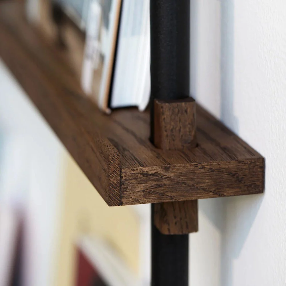PRE-ORDER │ MOEBE Magazine Shelving, MS.115.2, Smoked Oak/Black - Image 4