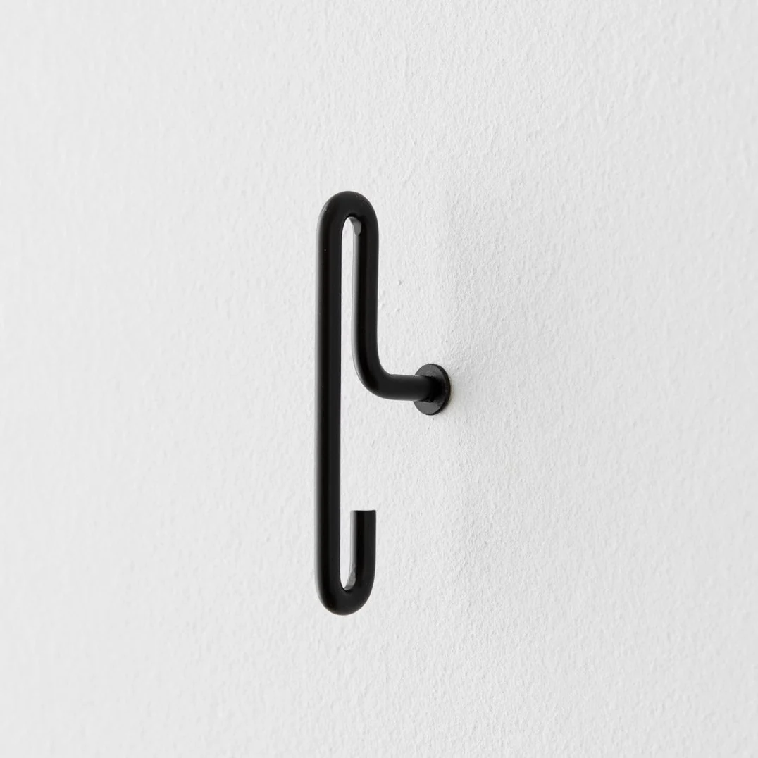 MOEBE Wall Hook, Small, Black (Set of 2)