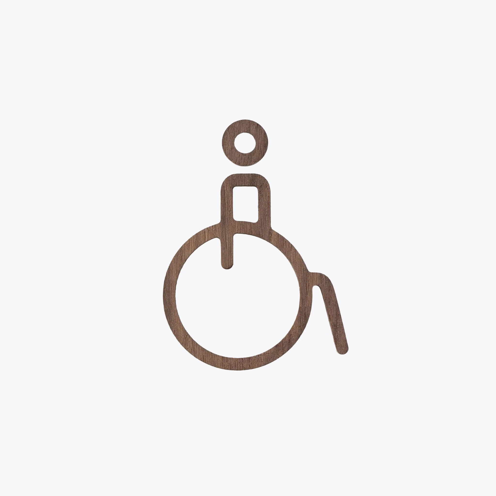 MOHEIM Accessible Restroom Sign, Walnut