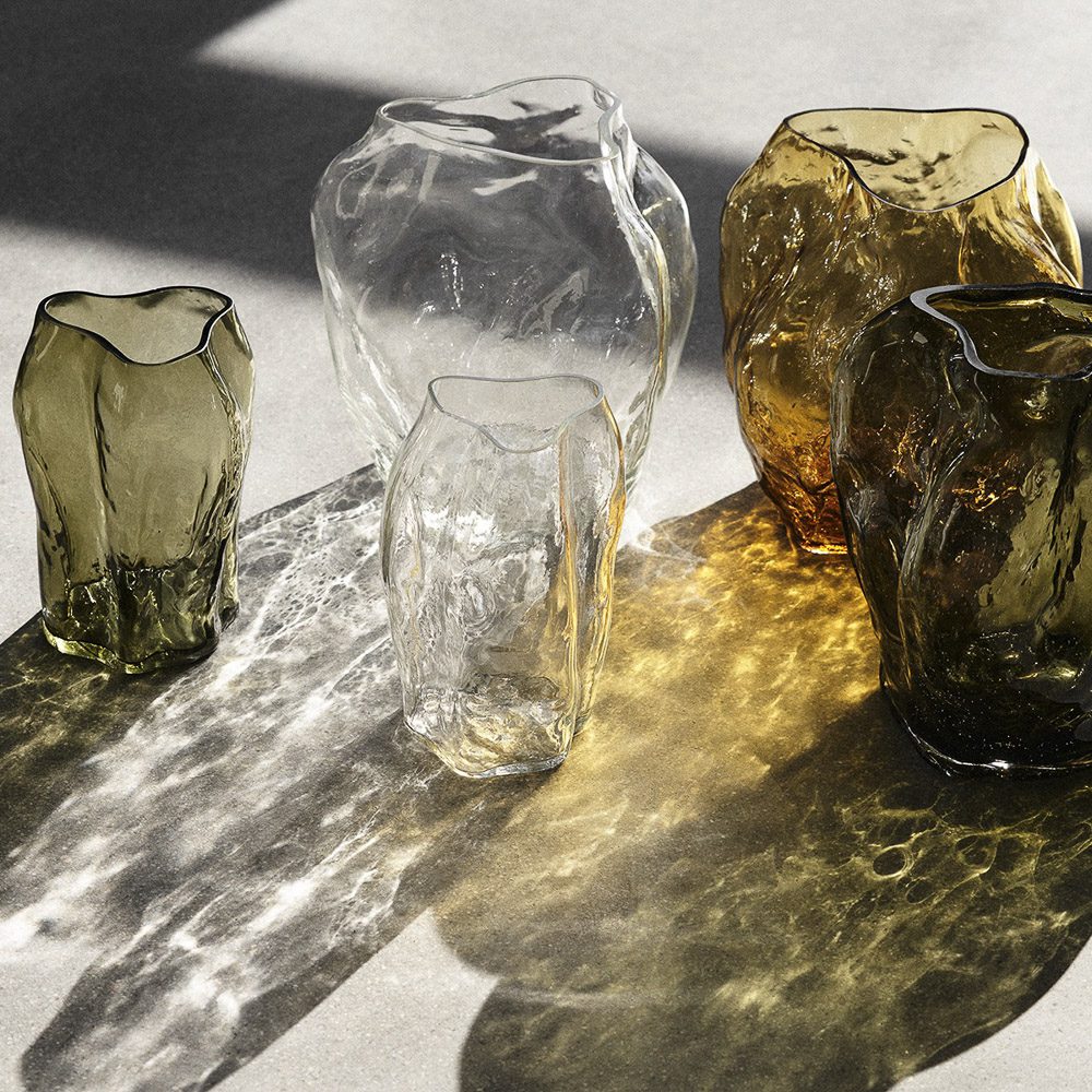NEW WORKS Blaehr Vase Small, Smoked Green Glass - Image 6