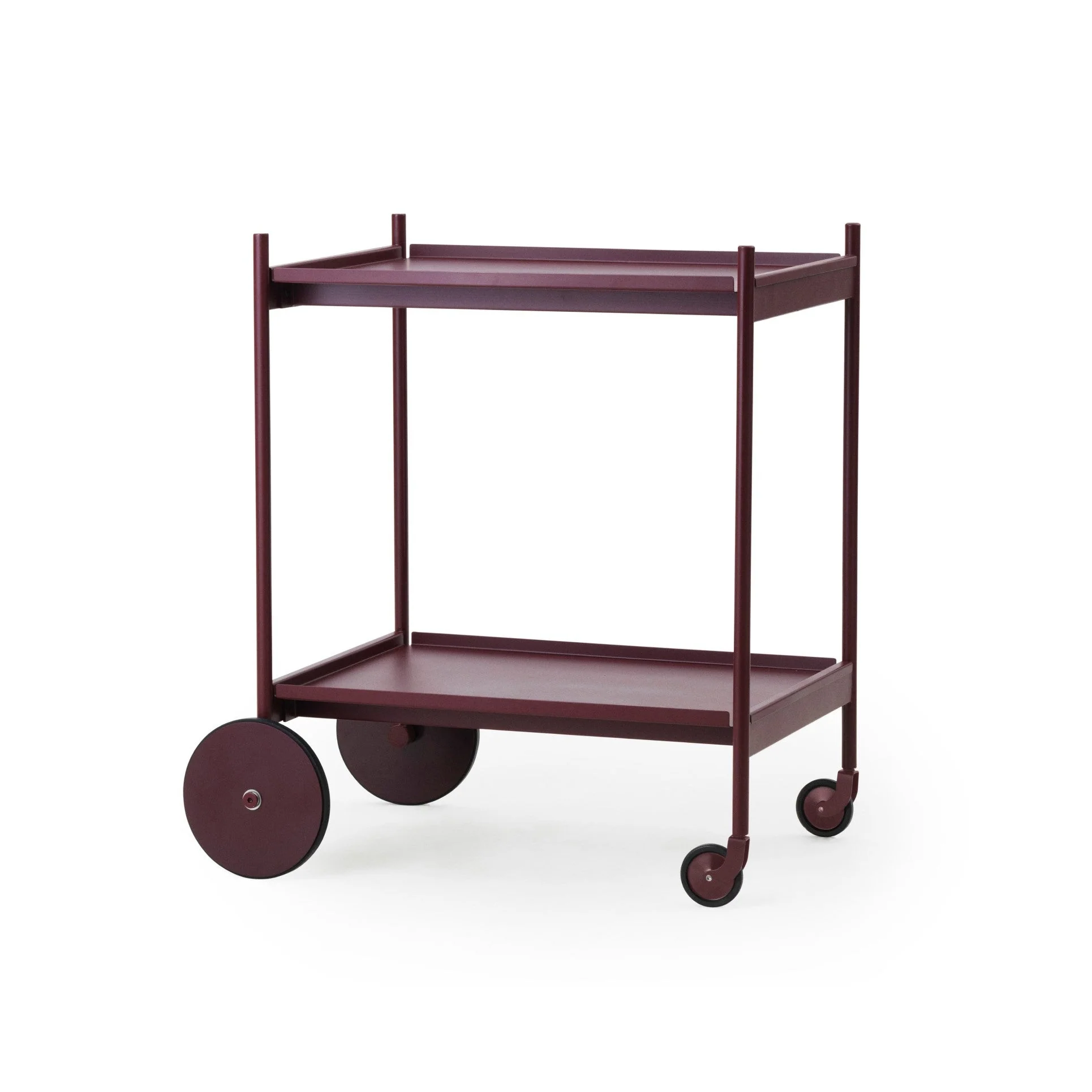 NORMANN COPENHAGEN Rul Trolley/Bar Cart, Burgundy - Image 3