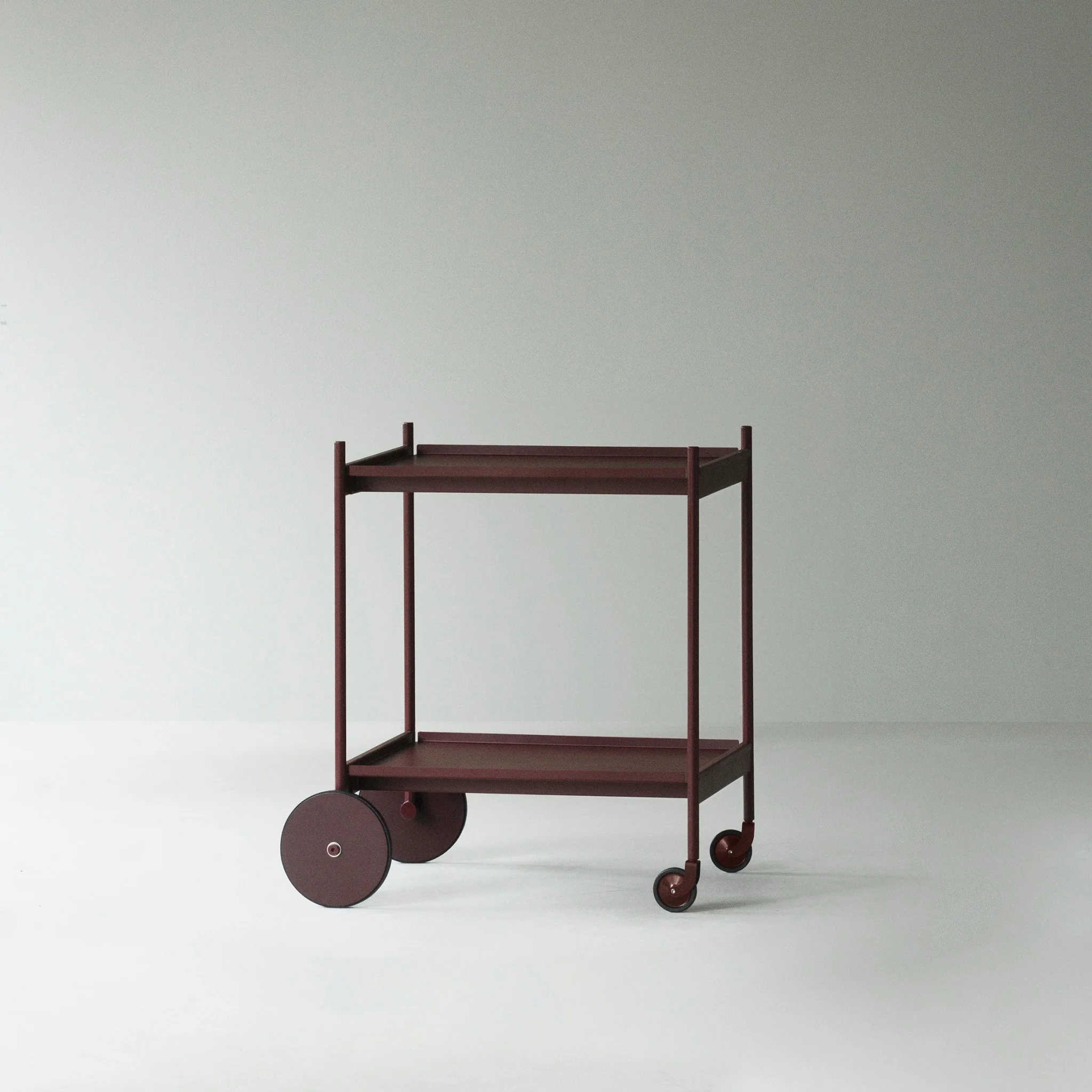 NORMANN COPENHAGEN Rul Trolley/Bar Cart, Burgundy - Image 4
