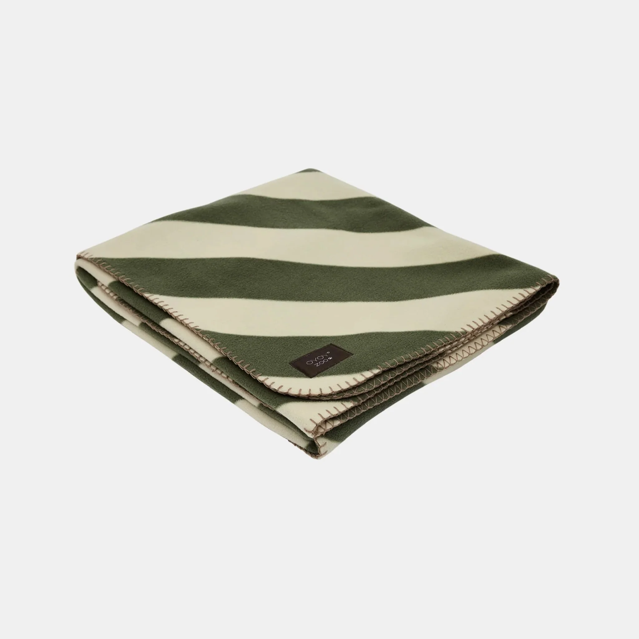 OYOY ZOO Kaya Dog Blanket, Off-White/Olive