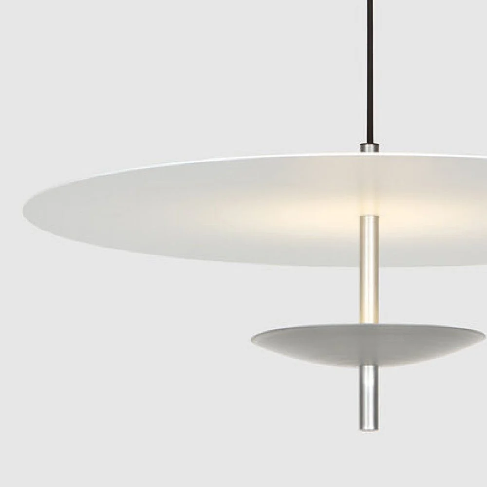 PRE-ORDER │ BEN-TOVIM DESIGN Reflector Round Pendant, Brushed Anodised Silver - 2 Sizes - Image 2