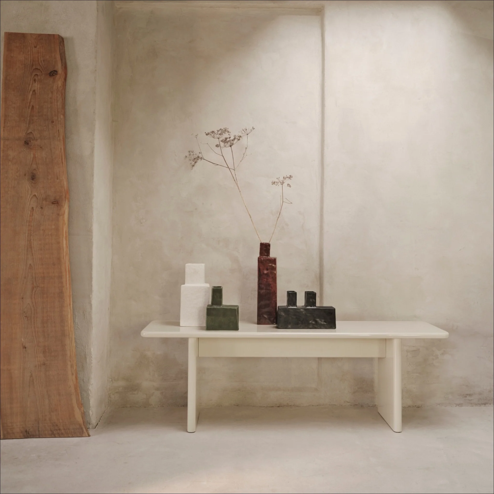 PRE-ORDER │ FERM LIVING Rink Bench, Eggshell - 2 Sizes