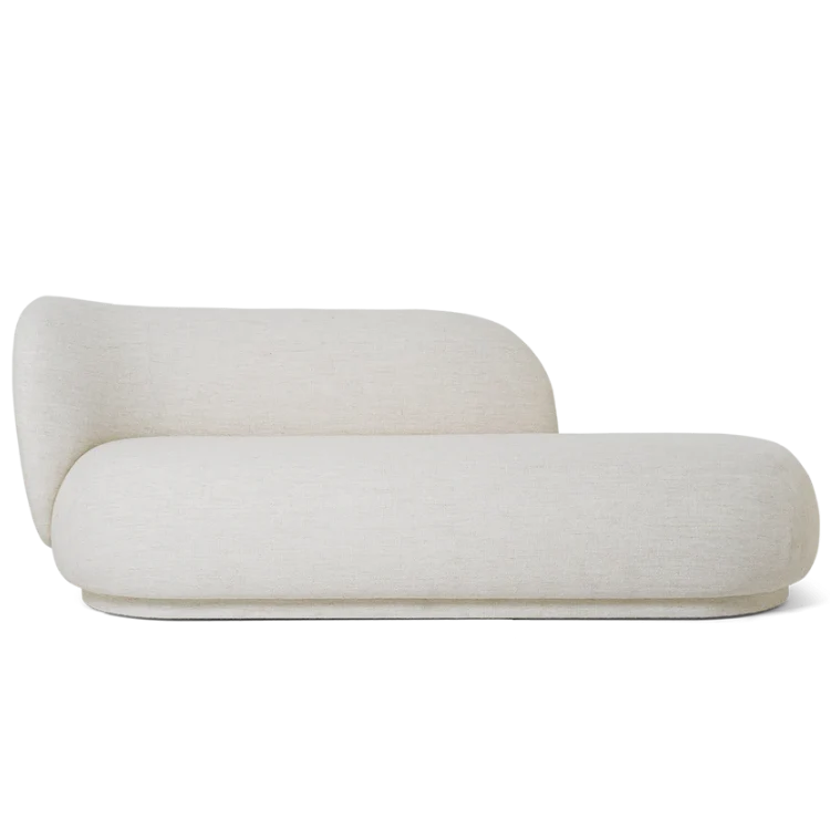 FERM LIVING Rico Divan Left, Boucle, Off-White